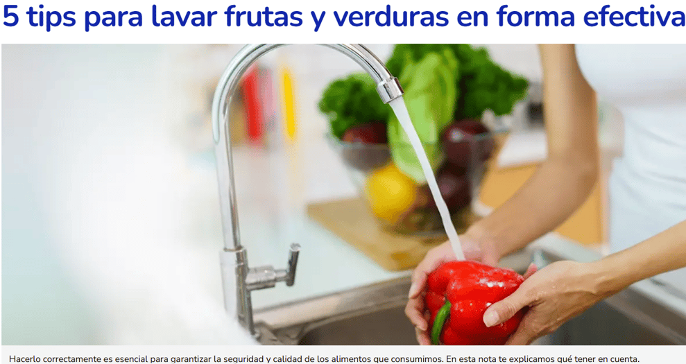 lavar comida 