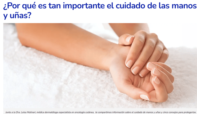 cuidado de las manos